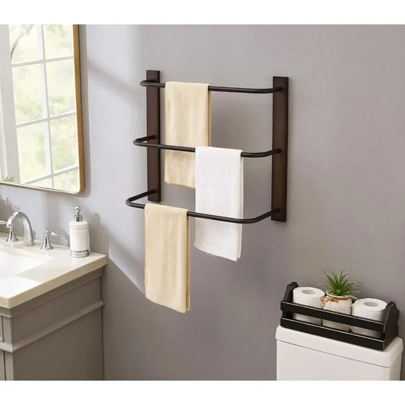 Bath Towel 20" 3 tier Bath Towel Rack holder - wall mounted - Picture 1 of 4